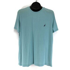 Nautica Crew Neck Performance Tee Men's Large Blue Short Sleeve Casual Summer